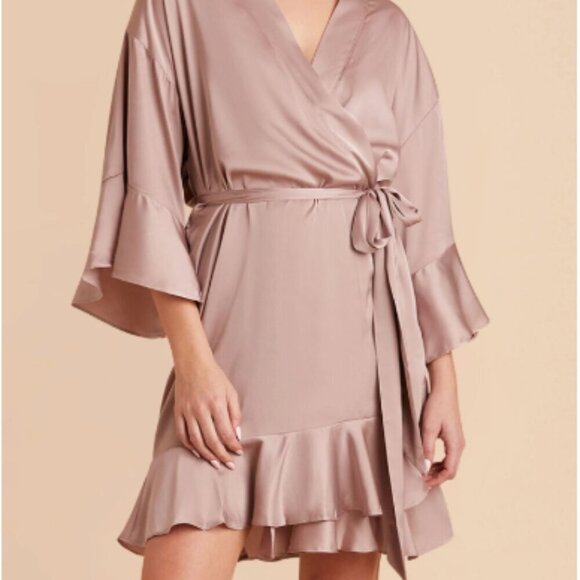 Birdy Grey Kenny Ruffle Satin Robe - Picture 5 of 10
